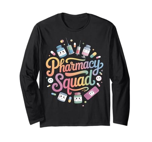 Pharmacy Squad Pharmacists Technician Crew Fun Matching Team Long Sleeve T-Shirt