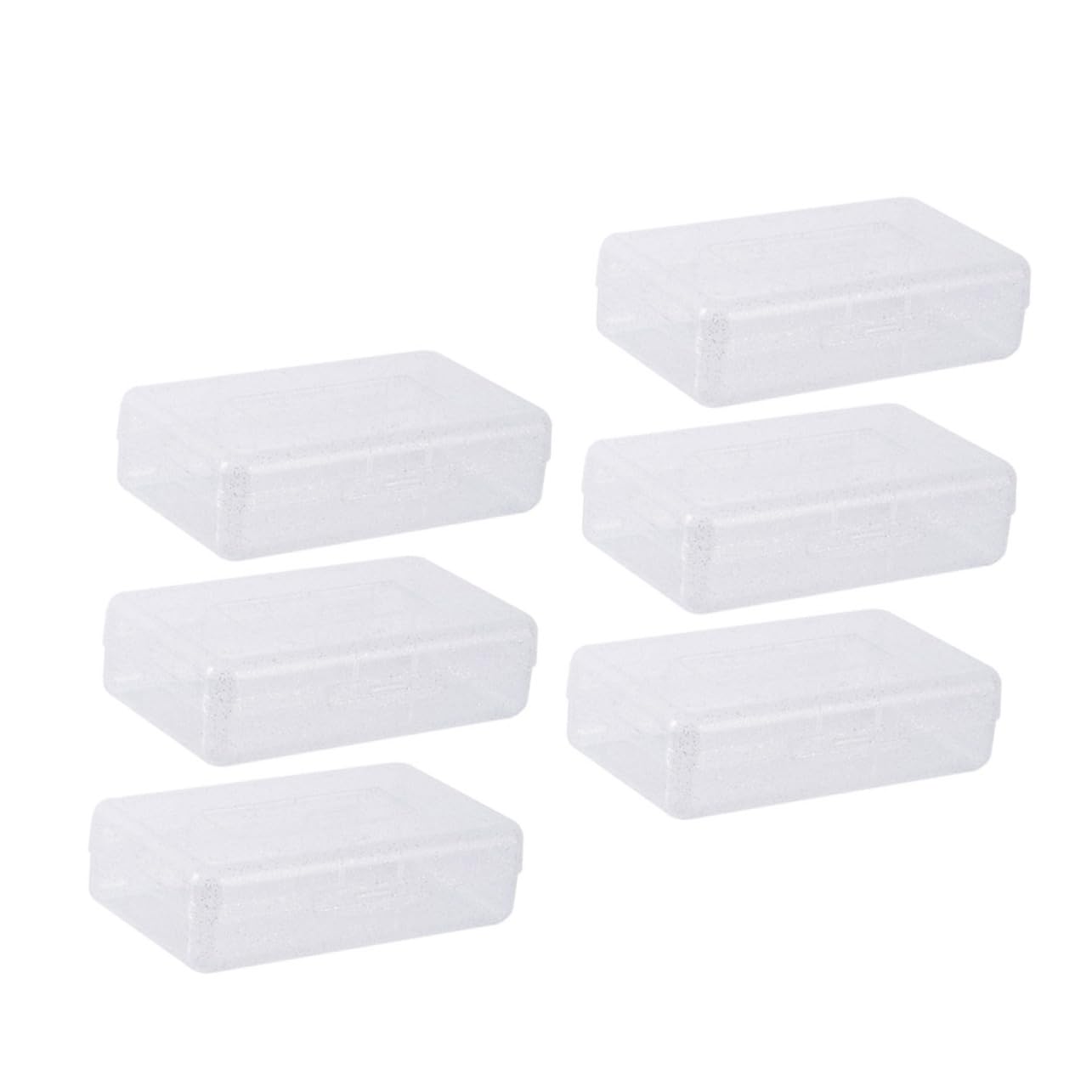 Set 6 Astucci Trasparenti per Penne in Plastica Coperchio Rapido, Organizer Portapenne Impilabile per Studenti e Insegnanti, Contenitori per Cancelleria da Scrivania e Scuola