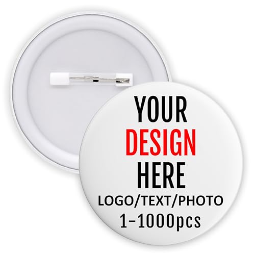 Custom Pins Add Logo Text Photo Custom Buttons Design Your Own Personalized Pins Buttons Round Badges Customized Pin For Men Women 1.8inch