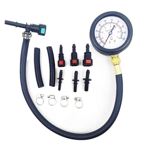 Herramienta de probador de presión para motocicletas y coches con manómetro de gasolina 0-100PSI