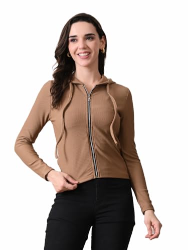Image of Cotton Full Sleeve Hoddie Women Solid Black Hoodie Jacket