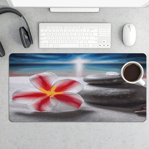 Tapete para escritorio Tropical Flower y Zen Stone grande miniatura 5