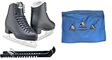 Jackson Classic JC552 Figure Ice Skates - Mens 10 - Bundle with Skate Guards, Towel