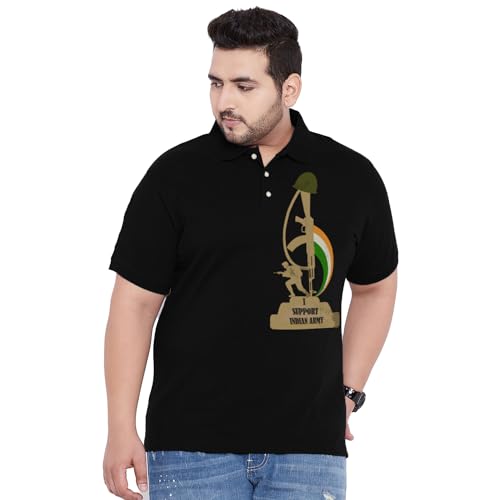 Image of Bigbanana Plus Size Men's Regular Fit Printed Polo Tshirt