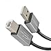 Produktbild KabelDirekt - USB B 2.0 Kabel - 2m - (USB A auf USB B zur Verwendung als Druckerkabel, Scannerkabel oder für Faxgeräte, schwarz/Space Grey) - PRO Series