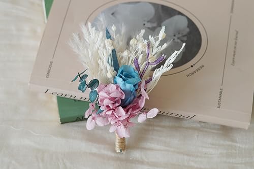 Bridal Boutonniere, flores ornamentales para boda miniatura 7