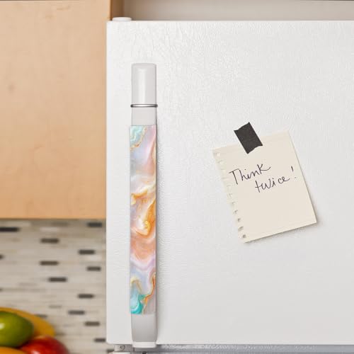 Image of Refrigerator Door Handle Covers Set of 2 Marble Pearl Texture Washable Fridge Dishwasher Mocrowave Oven Stove Decor Protector Handle Cover Keep Kitchen Appliance Clean from Food Stains Decorate