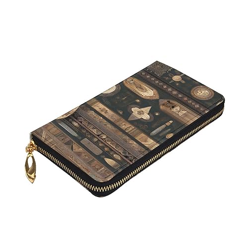 Leather Wallet - Stylish and Durable Wallet for Women with Multiple Compartments and Zipper Design Bohemian style Picture3