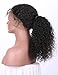 Chantiche Soft Curly 360 Lace Frontal Wig with Baby Hair and High Ponytail Brazilian Virgin Human Hair Customized 360 Lace Full Wigs with 150% Heavy Density for Women 20inches Natural Color