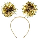 Amscan 3959232 Pom Pom Headbopper Party Accessory Gold 9 x 45 1 Ct