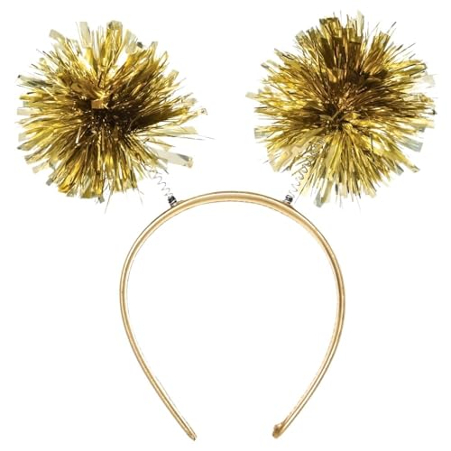 Amscan 3959232 Pom Pom Headbopper Party Accessory Gold 9 x 45 1 Ct