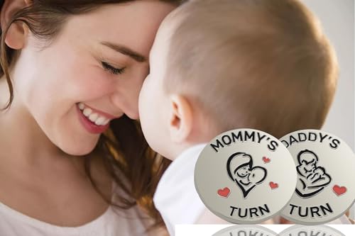 Image of New Dad Mom Gifts Funny Decision Making Coin, New Parent Mummy Daddy Pregnancy Women First Time to be Moms Dads Gifts Double Sided