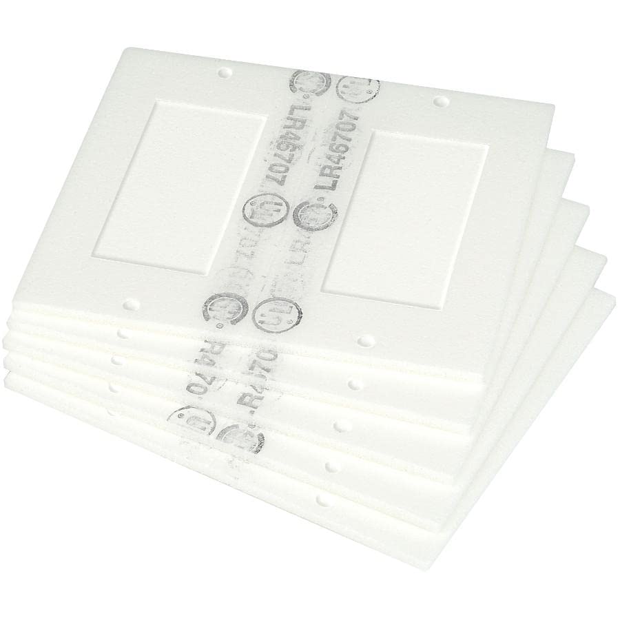 Decorator Lot de 10 joints d'étanchéité pour prise électrique (blanc, caoutchouc, 2 en 1)