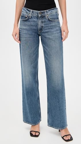 rag & bone Women's Saige Low Rise Full Relaxed Straight Jeans2