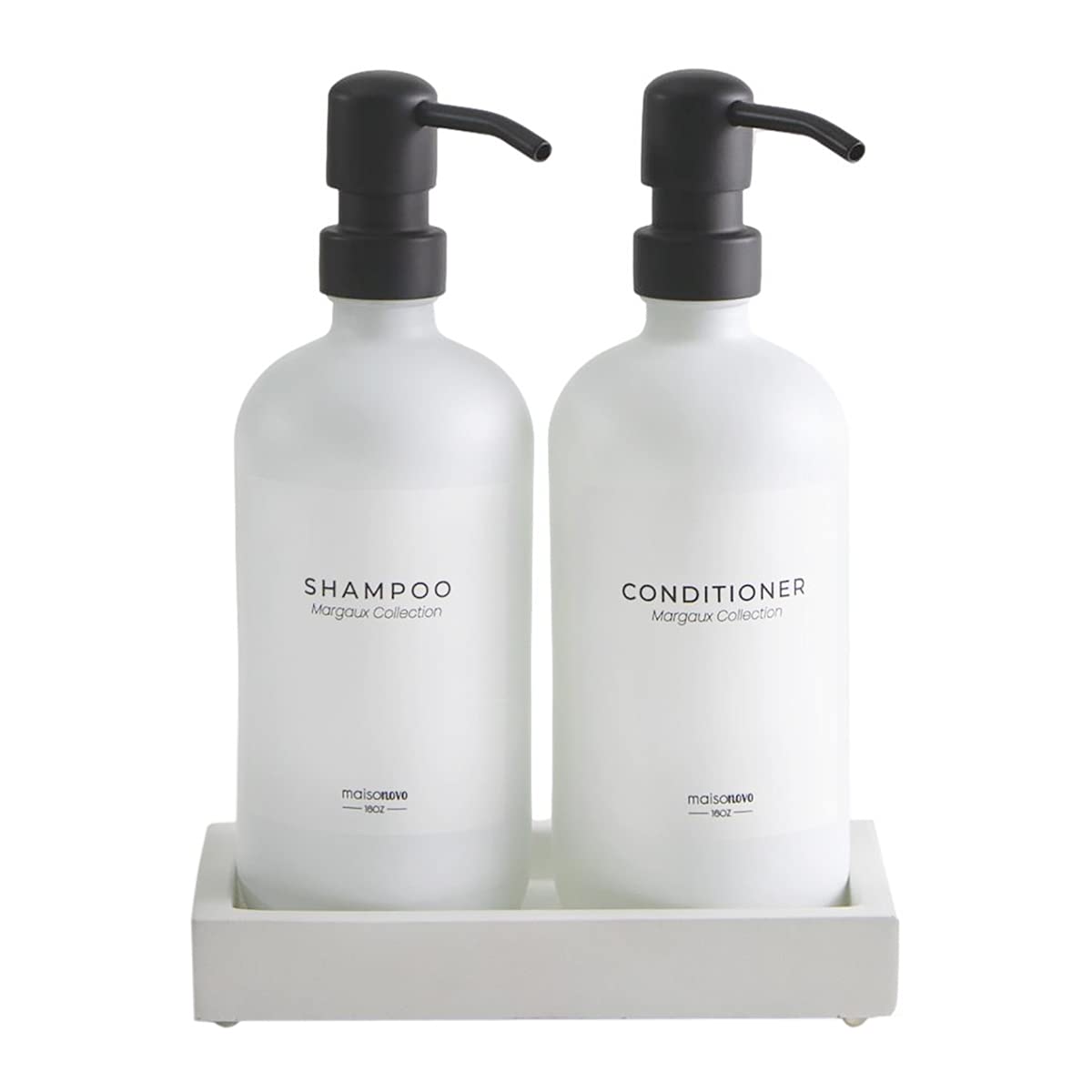 Buy MaisoNovo Glass Soap Dispenser with Pump and Concrete Tray