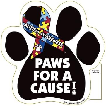Show Your Support of Autisim Awareness - Paws For A Cause - AUTISM AWARENESS- Car Truck & Mailbox Magnet