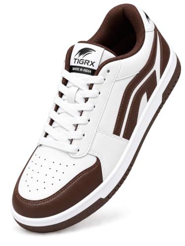 Shadow X Men's Casual Sneakers, White & Brown