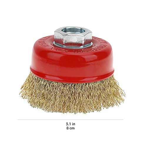 Amazon Basics 3-Inch Crimped And Knotted Brush Set With 5/8 Inch 11 Threaded Arbor #TOP4