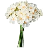 SPDTECH Faux Hydrangea Artificial Bouquets 14 Stems Fake Small Silk Flowers for Vase Wedding Décor Bride Baby Shower Centerpieces