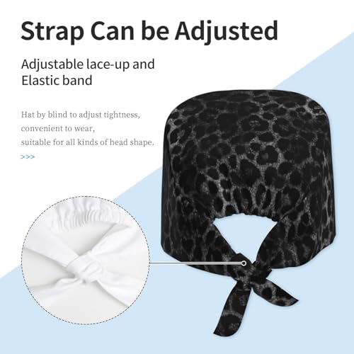 Image of Adjustable Scrub Cap with Sweatband, Breathable Working Hat for Men /Women