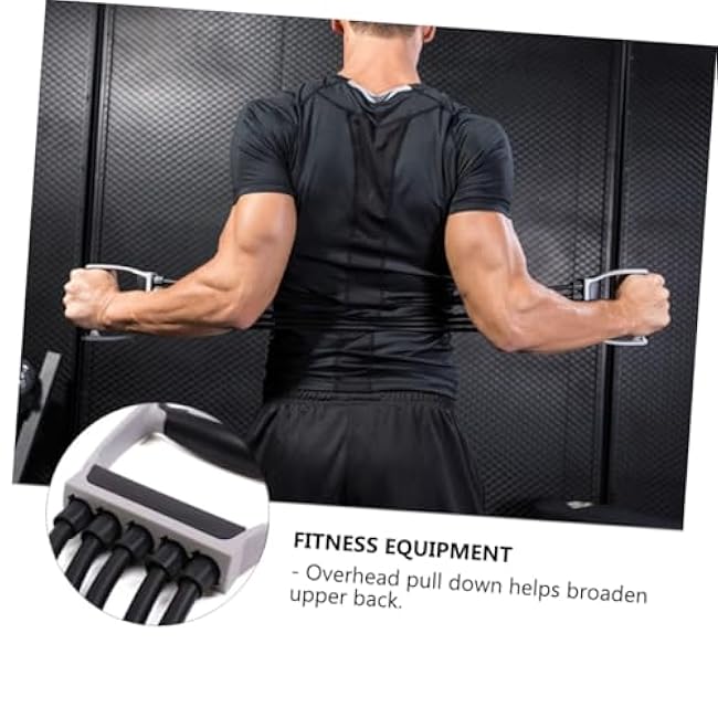 1Pc Chest Developer Fitness Rope Indoor Exercise Equipment for Strengthening Arms Chest Shoulders Durable Elastic Resistance Trainer with Wall Pulley for Home