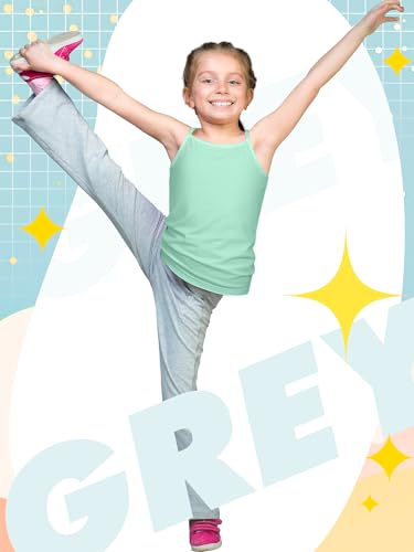Image of Geyoga 6 /8 Pcs Girls Tank Top Sleeveless Racer Back Top Camisole Cami Undershirts