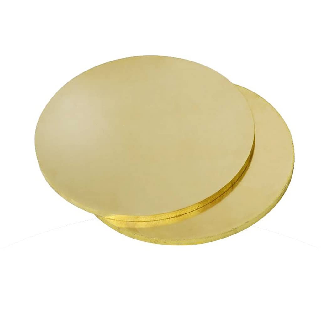 MOZTO H62 Brass Round Metal Sheet 1pcs, Disc Dia 25mm - 200mm Thickness 0.8mm 1mm 1.5mm 2mm Brass Gasket Pure Copper Round Plate Brass Parts Cutting (Size : 1.5x200mm - 1pcs)