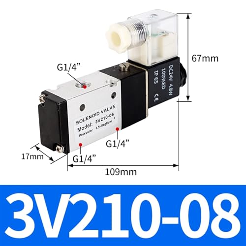 Électrovanne pneumatique 3V110-M5 avec bobine DC24V pour une commutation rapide