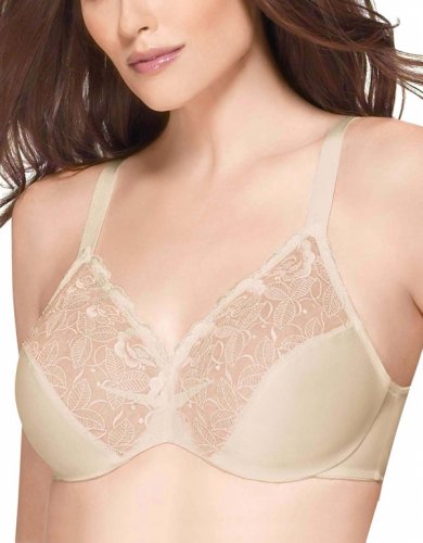 Wacoal Women's Elegance Hidden Wire Minimizer Bra with Embroidery