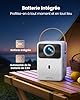 【Batterie&Android TV】Vidéoprojecteur Portable, TOPTRO Projecteur Video Portable FHD 1080P,380ANSI Videoprojecteur 5G WiFi Bluetooth Auto Keystone&Focus Électrique,Retroprojecteur Extérieur/Home Cinéma