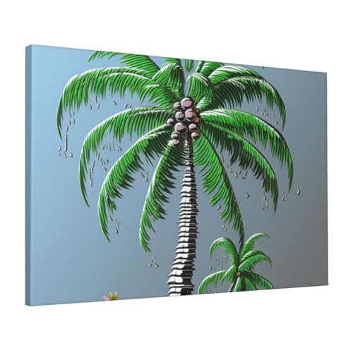 Impression HD cocotier toile premium décoration murale salon