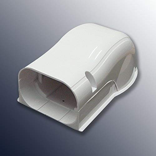 DuctlessAire 3" Wall Cover - Bend Mini Split Line Set Cover - Wall Sleeve Line Hide for Mini Split - AC Line Cover Kit - Accessories for Ductless Mini Split Air Conditioners, Central AC & Heat Pumps