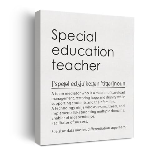 BIQRP Special Education Teacher Definition Canvas Wall Art