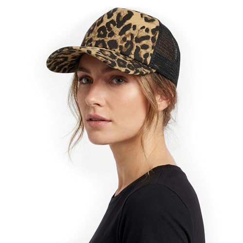 BROTHER TRUCKERS Leopard Trucker Hat (US Alpha One Size Leopard Mesh Back)