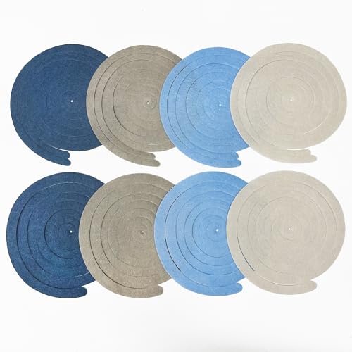 Image of 36 Pcs Dusty Blue Gray Hanging Swirl Decorations Navy Blue Grey Felt Swirl Streamer Spiral Ceiling Garland for Baby Shower Wedding Birthday Engagement Ahoy Achor Nautical Graduation Party Supplies