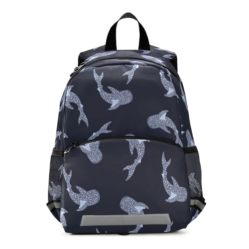 Fisyme Sea Whale Sharks Backpack Schoolbag Kids Daypack Toddler Travel School Bag Small Mini Backpacks for Kindergarten Preschool Nursery Boys Girls