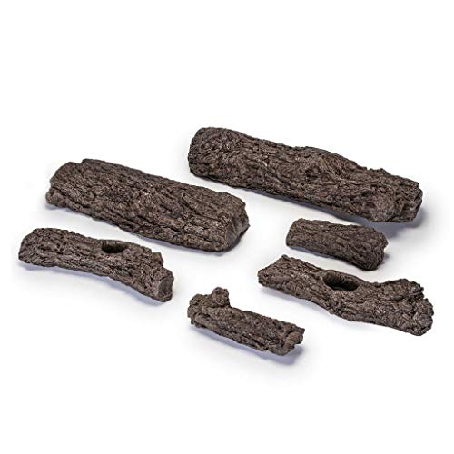 Peterson Real Fyre 61 cm rustikales Eichenholz- Set mit belüftetem G45 Dual- Flame Brenner- Streichholzlicht (Erdgas)-2