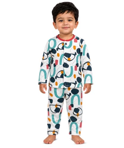 Image of 3BROS BodySuit /Dress for Boys /Girls Full Pajama & Casual Full Sleeves Night Suit Top Combo Kids Set