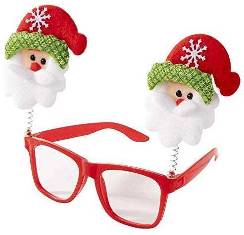 VR CREATIVES Xmas D cor Christmas Eyeglasses/Christmas Party Goggles/Christmas Glasses/Christmas Decoration - Santa Pack of 1