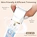 Bikini Trimmer for Women, 5-in-1 Waterproof Electric Razors for Women, Rechargeable Pubic Hair Trimmer, Electric Shaver with Travel Pouch, Body Shaver for Private Area Underarm Leg Face Nose, White