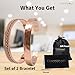 Coppervast Copper Bracelets- for Men and Women| Set of 2 with Gift Box| Gift for Women & Men| Handmade 100% Copper (Hammered and Chain Inlay)