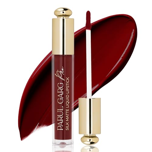 Parul Garg Beauty Silk Matte Liquid Lipstick | Long-Lasting & Smudge-Proof | Soft Matte Finish | Vegan & Clean Beauty | Hydrates with Shea Butter & Vitamin E (Primrose, 3 ml)