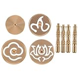 SEWACC 4 Stück Kupfer Räucherpressform Kompakte Räuchersiegel Formen in 40–45cm Glatte Gratfreie Oberfläche Selbstgemacht Werkzeug für Räucherwerk und Aromaherstellung