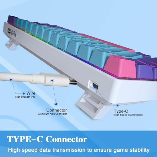 Teclado Mecánico BOYI 61 Mini RGB Conectividad USB-C miniatura 5