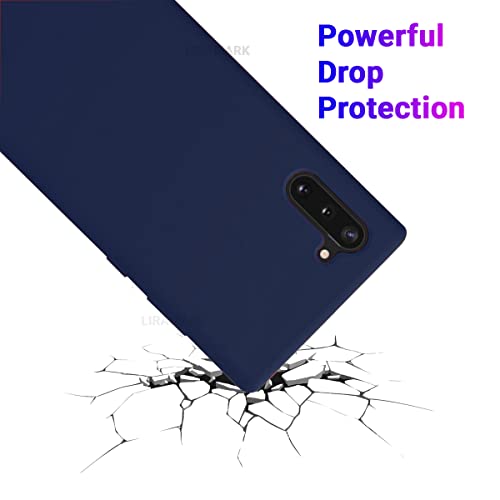 Image of LIRAMARK Liquid Silicone Soft Back Cover Case for Samsung Galaxy Note 10 (Blue)