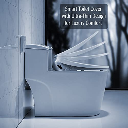Videc Electronic Bidet Smart Toilet Seat, Unlimited Warm Water, Deodorizer, 8 Modes Spa Wash, Warm Air Purifier Dryer. 3-4 Years Warranty Protection Plan. (Tb-33E, E-Water Pre-Wetting) #TOP2