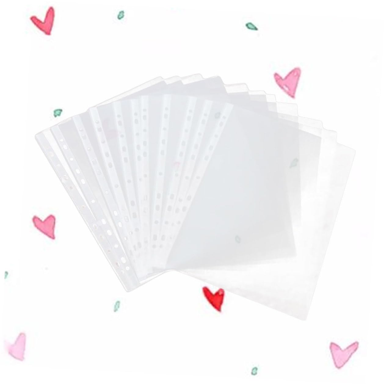 Buste Protettive per Fogli A4 11 Fori Pvc 100 Pezzi | Raccoglitori e Archiviazione, Formato Trasparente, Uso Scuola e Ufficio, Confezione da 100