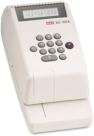 Electronic Checkwriter, 10-Digit, 4-3/8 x 9-1/8 x 3-3/4