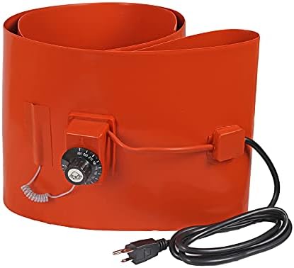Drum Heater Pail Barrel-Band - 55 Gallon Barrel Silicone Heat Pad Warmer 10x70in 120V 1200W 150°C