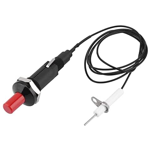 Lwtsrp Piezo Igniter, Piezo Igniter, Push Button, Piezo Spark Igniter, Heat Resistant Gas Grill Igniter, Push Button Piezo Igniter, Button Piezo Igniter Kit, for Gas Hob, Grill, Grill Plate Cover